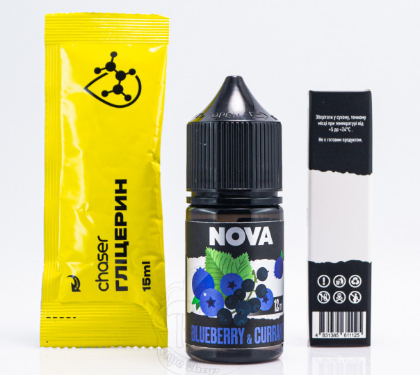 Рідина Nova Salt Blueberry Currant 30ml 65mg зі смаком чорниці та смородини (набір компонентів)