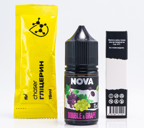 Рідина Nova Salt Double Grape 30ml 50mg зі смаком винограду (набір компонентів)