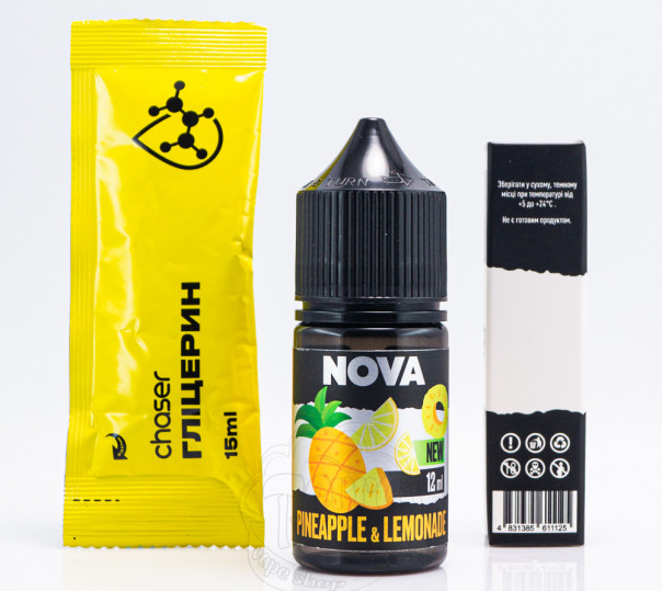 Рідина Nova Salt Pineapple Lemonade 30ml 50mg зі смаком ананасового лимонаду (набір компонентів)