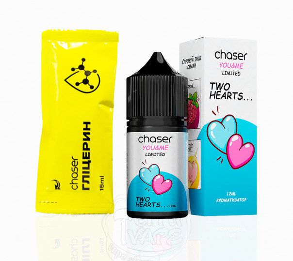 Рідина Chaser You&Me Limited Salt Two Hearts 30ml 50mg зі смаком персика та граната (набір компонентів)