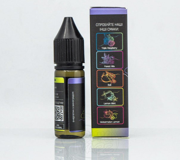 Рідина Chaser Black Salt New Energy Grape 15ml 50mg на сольовому нікотині зі смаком виноградного енергетика