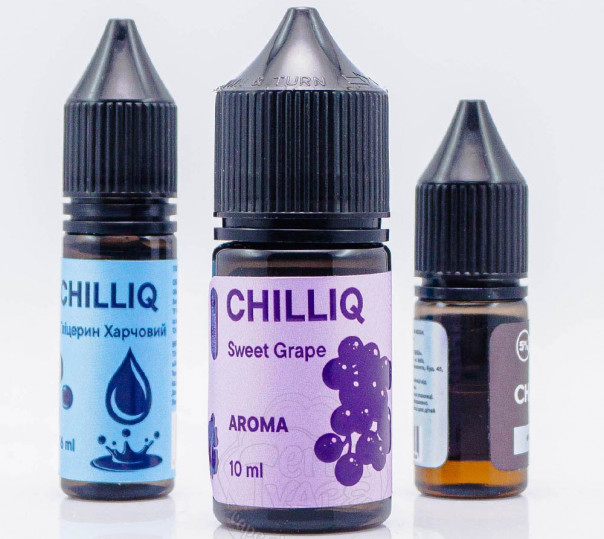 Рідина Chill Up ChilLiq Salt Sweet Grape 30ml 50mg зі смаком солодкого винограду (набір компонентів)