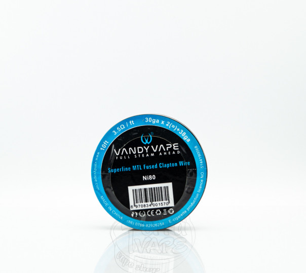 Vandy Vape Superfine MTL Fused Clapton Wire (котушка 304см) Vandy Vape Superfine MTL Fused Clapton Wire (котушка 304см)