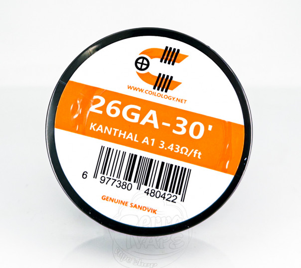 Coilology Resistance Wire (катушка 30ft) Kanthal A1 26Ga (0.4mm)