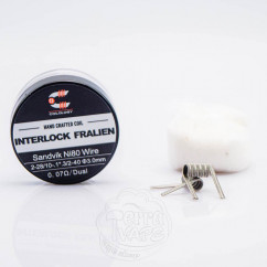 Спирали Coilology Interlock Fralien Coil с ватой (готовый койл) Ni80 0.07 Ом