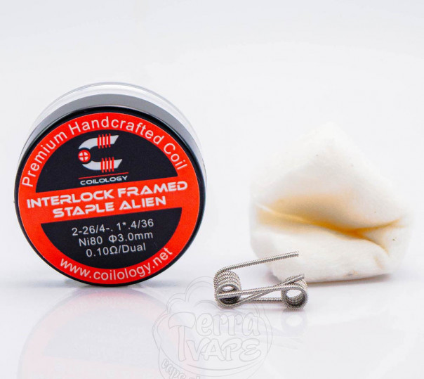 Спіралі Coilology Interlock Fralien Coil з ватою (готовий койл для вейпу)