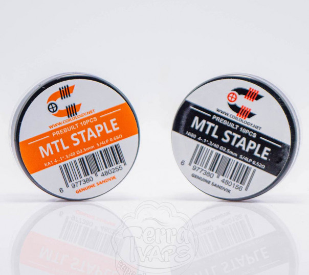 Спіралі Coilology Pre-built MTL Staple Coils 10 штук (готовий койл для вейпу)