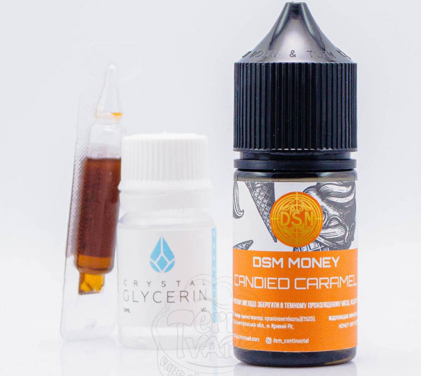 Рідина DSM Money Salt Candied Caramel 30ml 50mg зі смаком морозива з цукатами (набір компонентів)