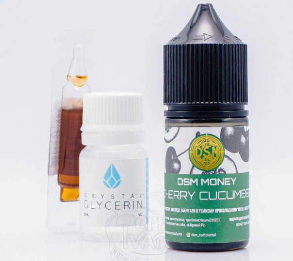 Рідина DSM Money Salt Cherry Cucumber 30ml 50mg зі смаком черешні та огірка (набір компонентів)