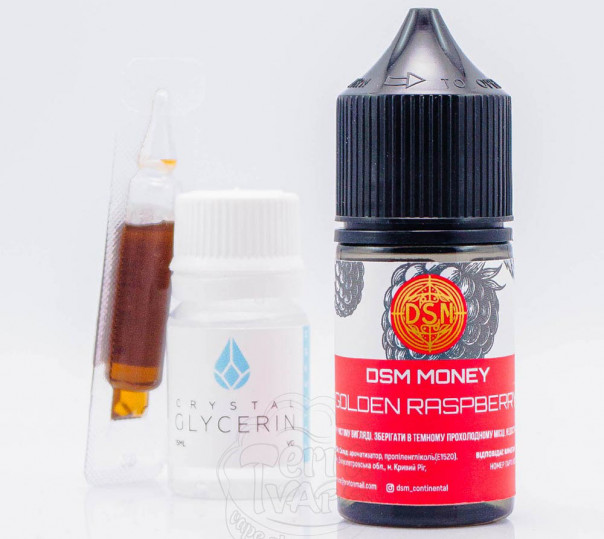 Рідина DSM Money Salt Golden Raspberry 30ml 50mg зі смаком малини (набір компонентів)