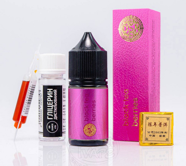 Рідина DSM Tea Salt Black Tea Berries 30ml 50mg зі смаком чорного чаю з ягодами (набір компонентів)