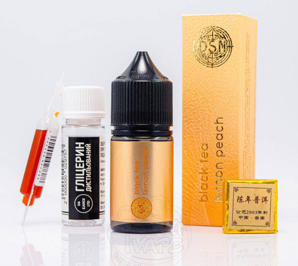 Рідина DSM Tea Salt Black Tea Lemon Peach 30ml 50mg зі смаком чорного чаю з лимоном та персиком (набір компонентів)