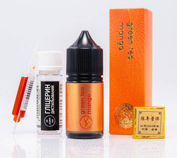 Рідина DSM Tea Salt Green Tea Mango 30ml 50mg зі смаком зеленого чаю та манго (набір компонентів)