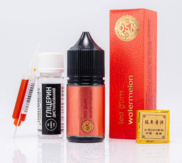 Рідина DSM Tea Salt Tea Gum Watermelon 30ml 50mg зі смаком чаю, жуйки та кавуна (набір компонентів)