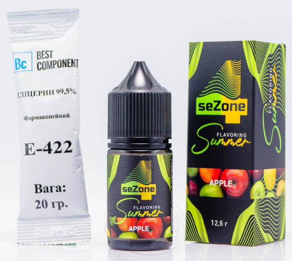 Рідина 4 Sezone Summer Salt Apple 30ml 0mg зі смаком яблука (набір компонентів)