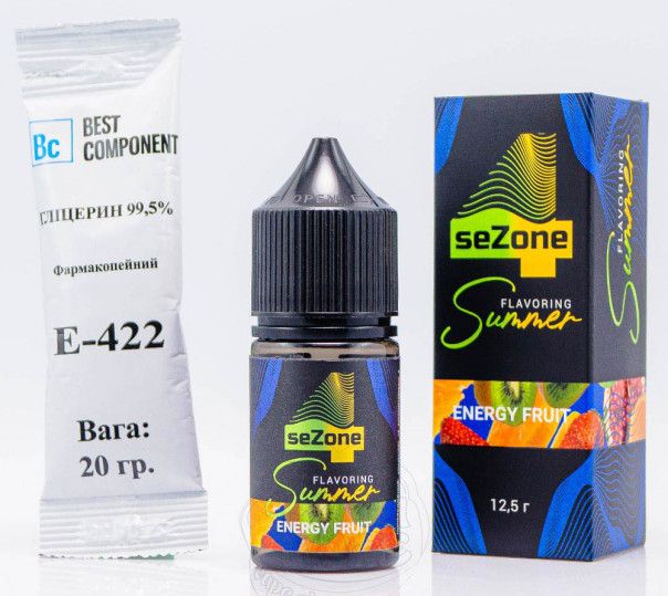 Рідина 4 Sezone Summer Salt Energy Fruit 30ml 65mg зі смаком фруктового міксу (набір компонентів)