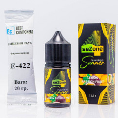 4 Sezone Summer Salt Lemon Passion Fruit 30ml 0mg Рідина (набір компонентів)