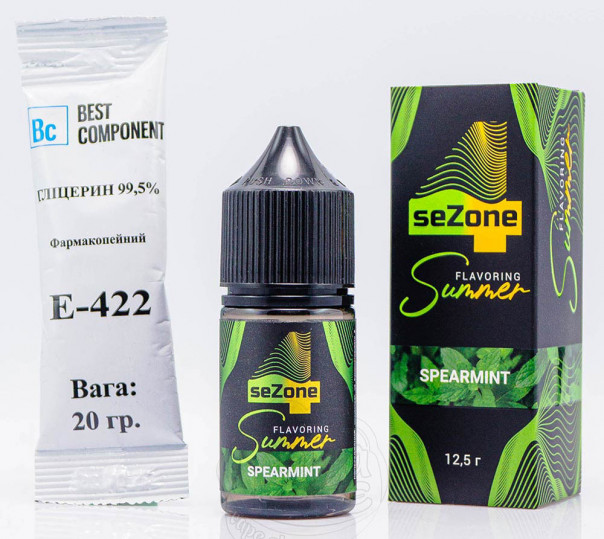 Рідина 4 Sezone Summer Salt Spearmint 30ml 0mg зі смаком освіжаючої м'яти (набір компонентів)
