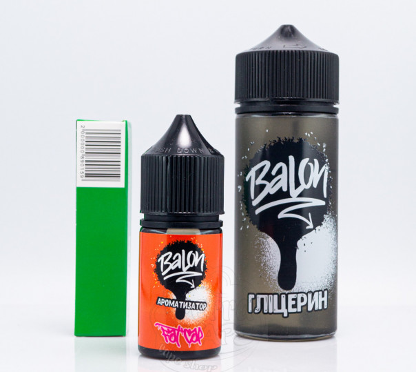 Рідина Balon Organic Fat Cap 120ml 0mg зі смаком персика та дині (набір компонентів)