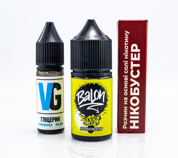 Рідина Balon Salt Free Style 30ml 25mg зі смаком яблука та вишні (набір компонентів)