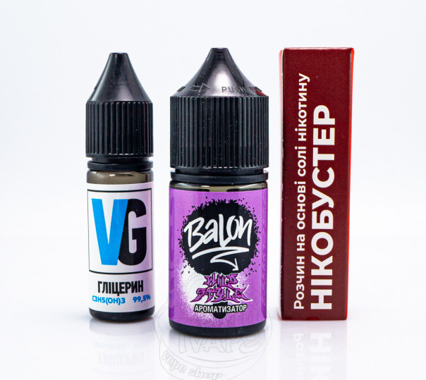 Рідина Balon Salt Wild Style 30ml 65mg зі смаком граната, смородини та вишні (набір компонентів)