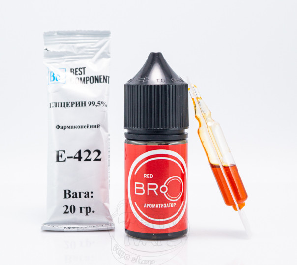 Жидкость BRO Salt Red 30ml 65mg со вкусом клубники и ананаса (набор компонентов)