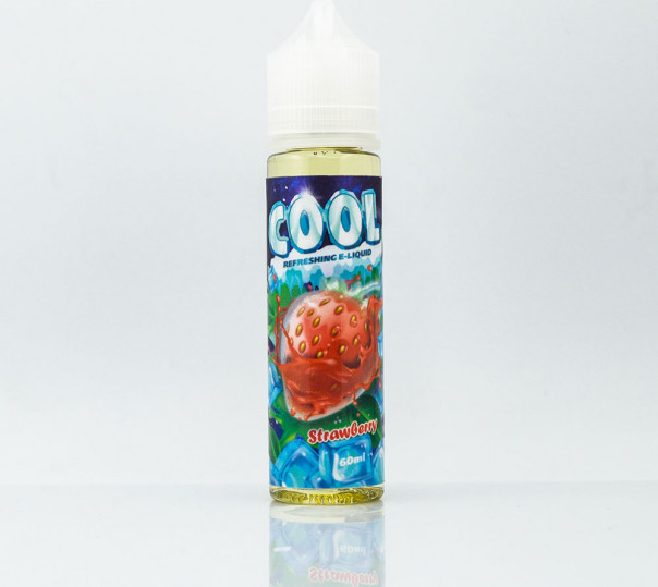 Рідина COOL Organic Strawberry 60ml 1.5mg на органічному нікотині зі смаком полуниці з холодком