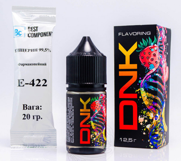 Рідина DNK Salt Strawberry Banana 30ml 0mg зі смаком полуниці та банану (набір компонентів)