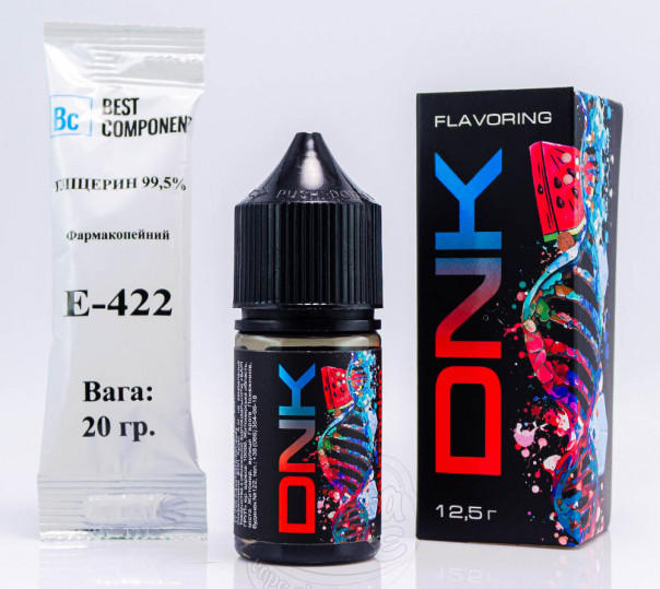 Рідина DNK Salt Watermelon Ice 30ml 0mg зі смаком кавуну з холодком (набір компонентів)