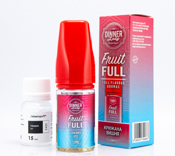 Жидкость Dinner Lady Fruit FULL Salt Cherry Ice 30ml 50mg со вкусом вишни со льдом (набор компонентов)