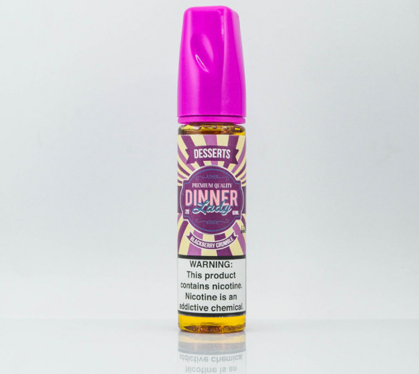 Рідина Dinner Lady Organic Blackberry Crumble 60ml 3mg на органічному нікотині зі смаком ожинового пирога