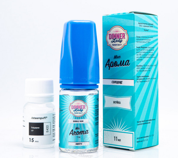 Рідина Dinner Lady Salt Bubblegum 30ml 50mg зі смаком жуйки (набір компонентів)