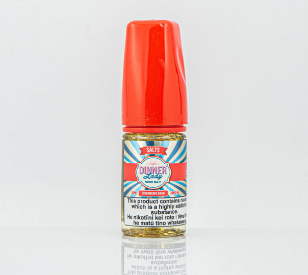 Рідина Dinner Lady Salt Strawberry Bikini 30ml 50mg на сольовому нікотині зі смаком полуничного коктейлю