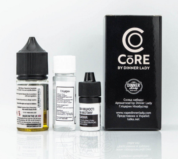 Набір для приготування рідини Core by Dinner Lady Salt Vanilla Tobacco 30ml 50mg на сольовому нікотині Набір для приготування рідини Core by Dinner Lady Salt Vanilla Tobacco 30ml 50mg на сольовому нікотині