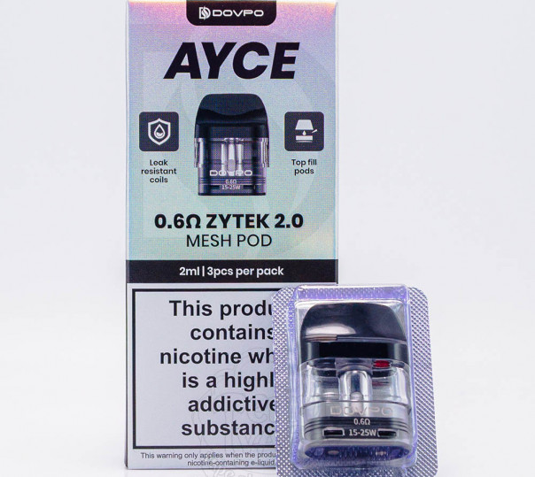 Картридж Dovpo Ayce ZYTEK 2.0 Mesh Pod Cartridge 2ml 0.6Ом для POD систем Ayce Pro 2 / Mini 2 / Lite Kit