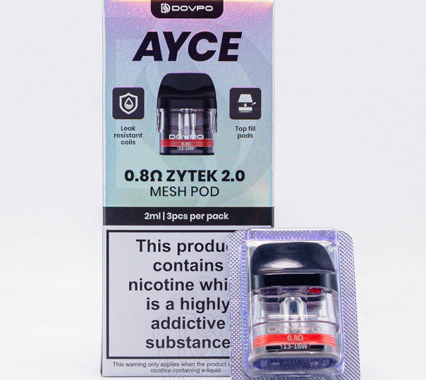 Картридж Dovpo Ayce ZYTEK 2.0 Mesh Pod Cartridge 2ml 0.8Ом для POD систем Ayce Pro 2 / Mini 2 / Lite Kit