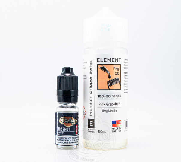 Жидкость Element Vape Organic Shortfill Pink Grapefruit 100ml 0mg без никотина