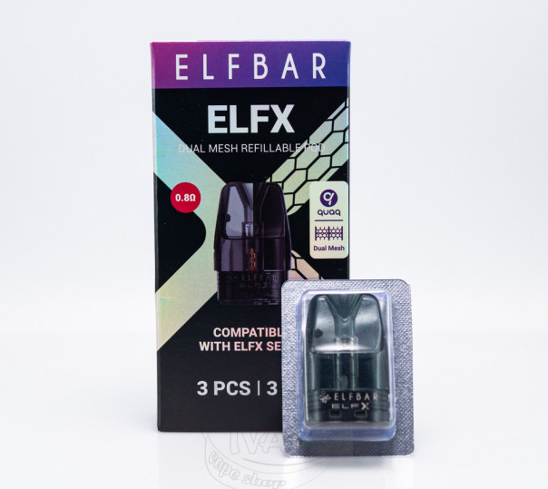 Картридж Elf Bar ELFX Pod Cartridge 3ml для багаторазової POD системи ELFX / Pro / Ultra / Mini Pod Kit