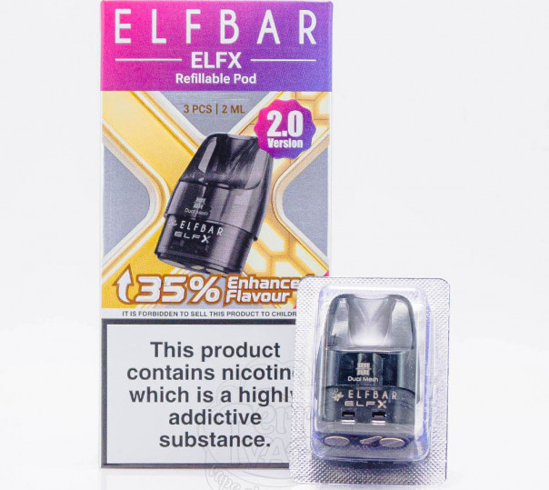 Картридж Elf Bar ELFX Pod Cartridge 2ml 0.8Ом (2.0 Version) для багаторазової POD системи ELFX / Pro / Ultra / Mini Pod Kit