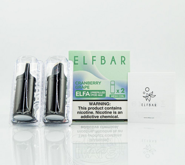 Картридж для Elf Bar ELFA - Cranberry Grape (Журавлина з виноградом) 1200 затяжок 1шт
