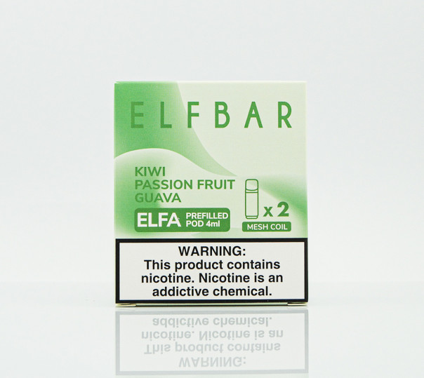 Картридж для Elf Bar ELFA - Kiwi Passion Fruit Guava (Ківі, маракуйя, гуава) 1200 затяжок 1шт