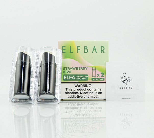 Картридж для Elf Bar ELFA - Strawberry Kiwi (Полуниця з ківі) 1200 затяжок 1шт Картридж для Elf Bar ELFA - Strawberry Kiwi (Полуниця з ківі) 1200 затяжок 1шт