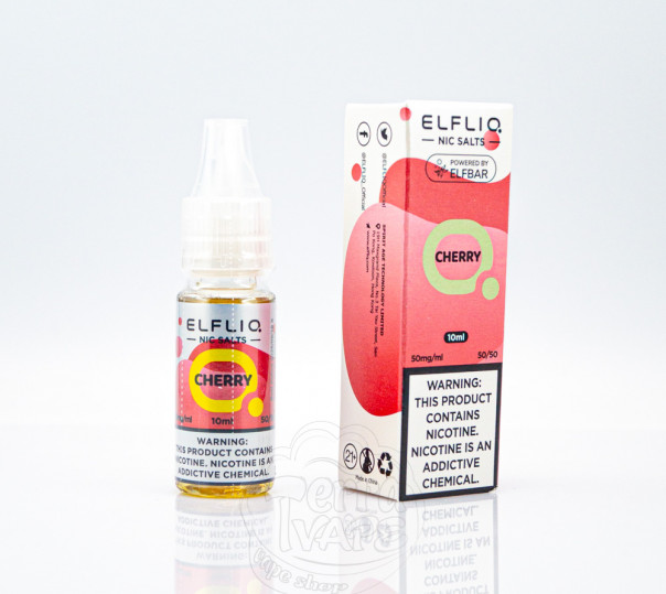 Elf Bar ElfLiq Salt Cherry 10ml 50mg від ELF BAR (оригінал) зі смаком вишні