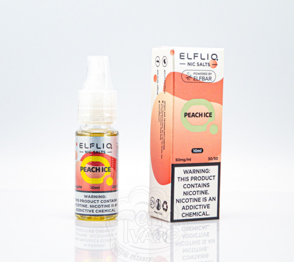 Elf Bar ElfLiq Salt Peach Ice 10ml 50mg от ELF BAR (оригинал) со вкусом персика