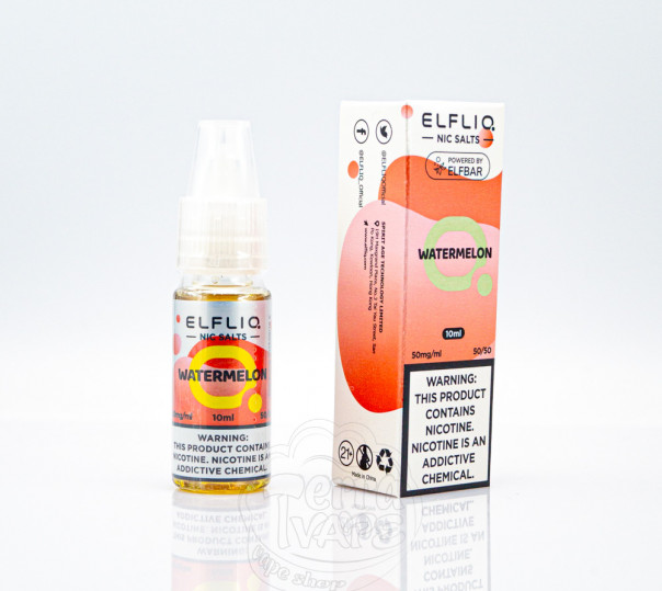 Elf Bar ElfLiq Salt Watermelon 10ml 50mg від ELF BAR (оригінал) зі смаком кавуна