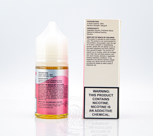 Рідина Elf Bar ElfLiq Salt Strawberry Snoow 30ml 50mg від ELF BAR (оригінал, набір компонентів) зі смаком полуничного морозива