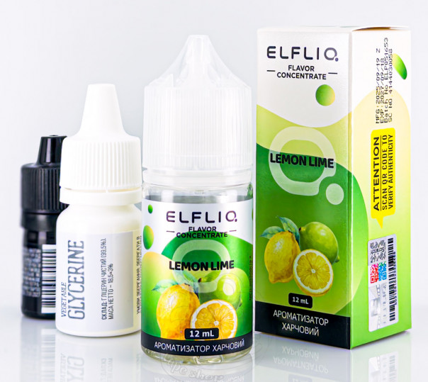 Жидкость Elf Bar ElfLiq Salt Lemon Lime 30ml 50mg от ELF BAR (оригинал, набор компонентов) со вкусом лимона и лайма