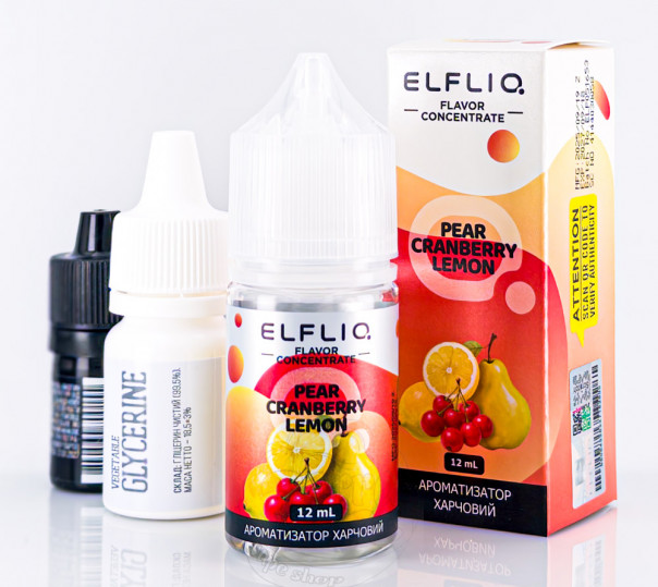 Жидкость Elf Bar ElfLiq Salt Pear Cranberry Lemon 30ml 50mg от ELF BAR (оригинал, набор компонентов) со вкусом груши, клюквы и лимона