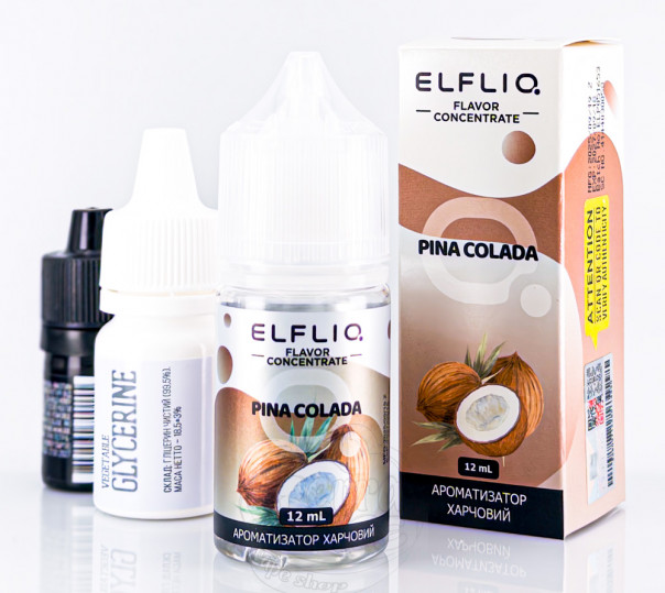 Жидкость Elf Bar ElfLiq Salt Pina Colada 30ml 50mg от ELF BAR (оригинал, набор компонентов) со вкусом Пина Колады