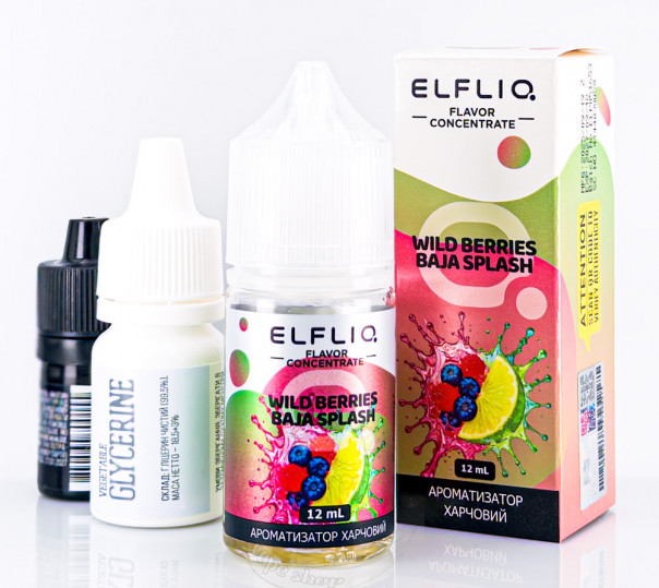Рідина Elf Bar ElfLiq Salt Wild Berries Baja Splash 30ml 50mg від ELF BAR (оригінал, набір компонентів) зі смаком ягід та цитрусових